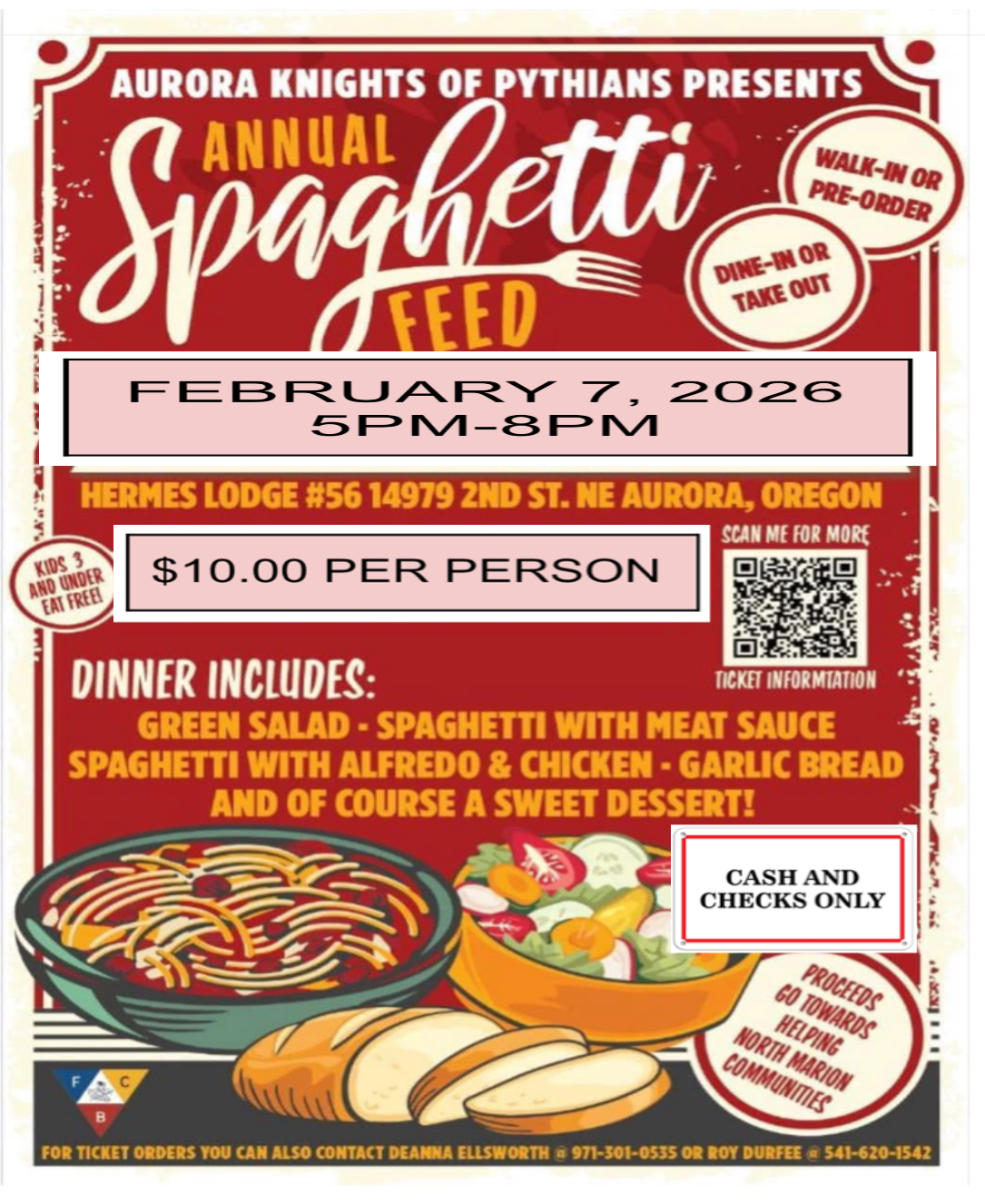 Aurora Spaghetti feed